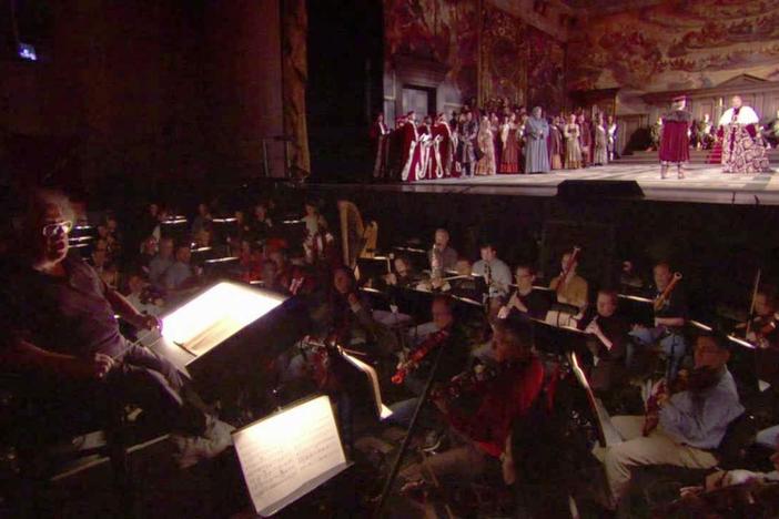 View a dress rehearsal with Placido Domingo in a clip from James Levine: America's Maestro