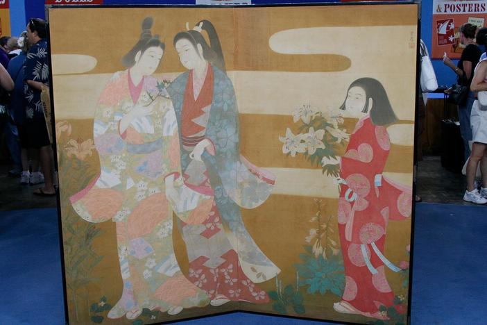 Appraisal: Japanese Panel Screen, ca. 1920