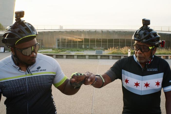 Father and son bond on an ambitious 350-mile bike ride in this portrait of familial love.