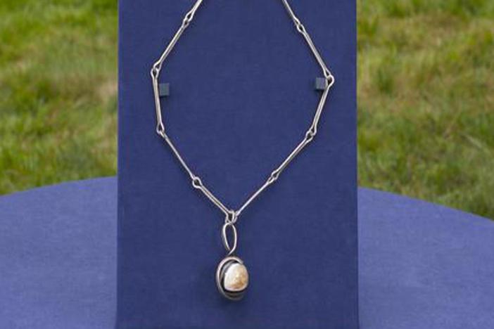Appraisal: Art Smith Agate & Silver Necklace, ca. 1965