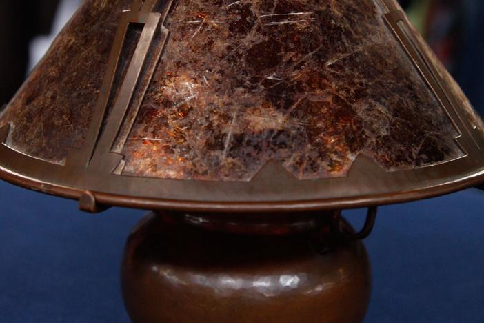Appraisal: Dirk Van Erp Copper Lamp, ca. 1925, from San Diego Hour 2
