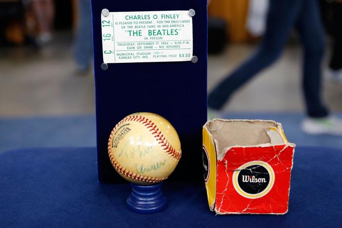 Appraisal: Signed Beatles Baseball w/ Tix, from Kansas City Hour 3.