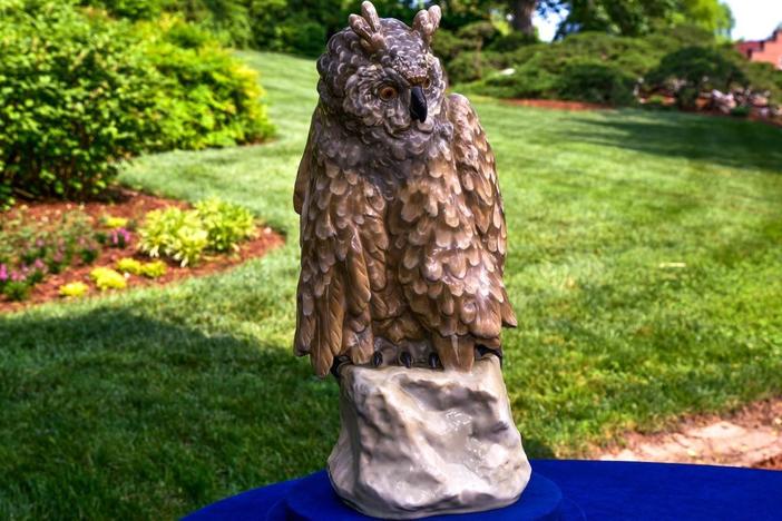 Appraisal: Amphora Porcelain Owl, ca. 1920