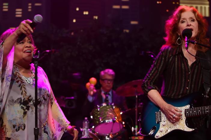 Behind the scenes with Bonnie Raitt and Mavis Staples.