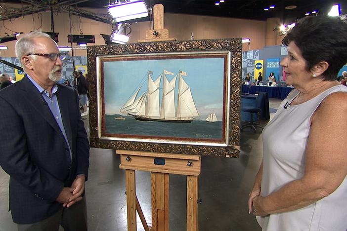 Appraisal: Thomas Willis Silkwork & Oil Painting, ca. 1895, in Orlando Hour 2.