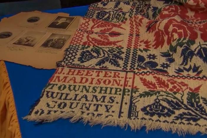 Appraisal: 1856 Jacquard Coverlet