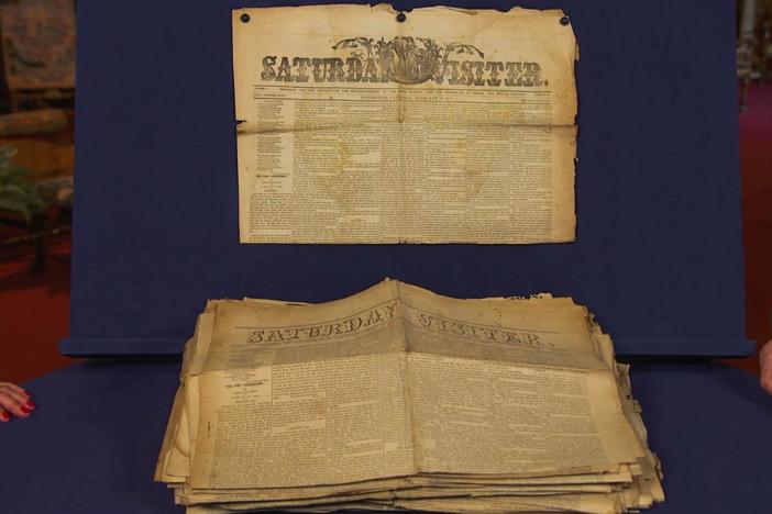 Appraisal: "Saturday Visiter" Newspaper Collection, ca. 1850