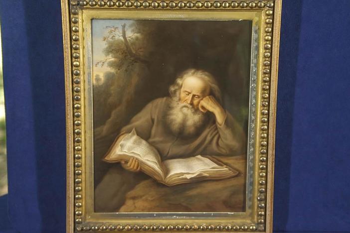 Appraisal: KPM 'The Hermit' Porcelain Plaque, ca. 1900