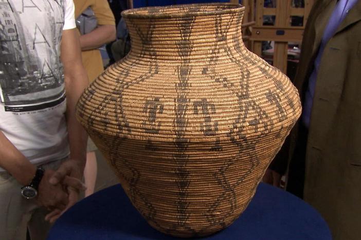 Appraisal: Apache Pictorial Basket, ca. 1925, from Tucson Hr 1.