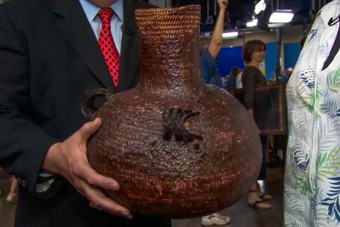 Appraisal: Late 19th C. Apache Pitch Water Bottle