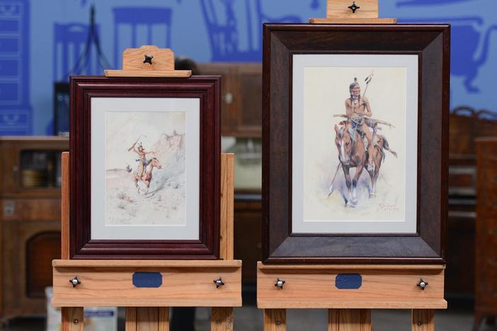 Appraisal: 1901 & 1907 Edgar S. Paxon Watercolors, from Austin, Hour 1.