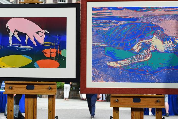 Appraisal: Andy Warhol "Fiesta Pig" & "Turtle" Prints