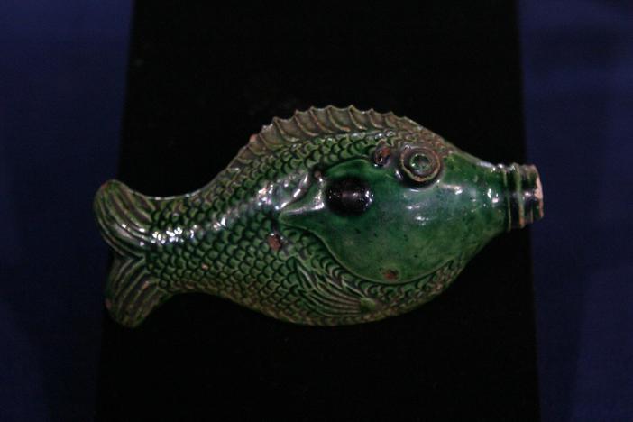 Appraisal: Moravian Fish Bottle, ca. 1810.