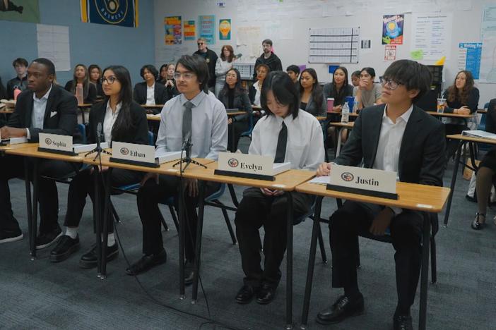 Pressure builds as students enter the first round of a national civics competition.