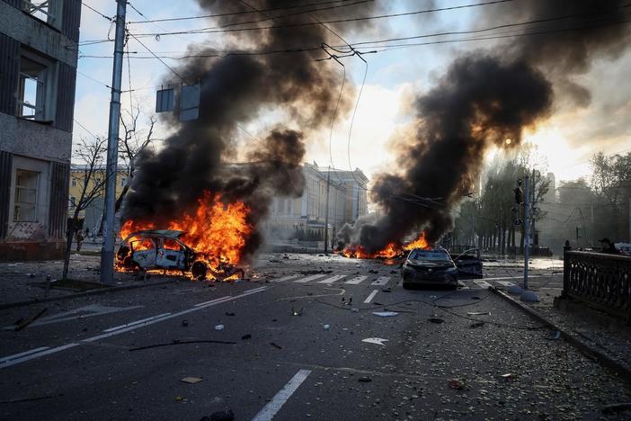 Dozens of Russian missiles strike civilian targets in Ukrainian cities
