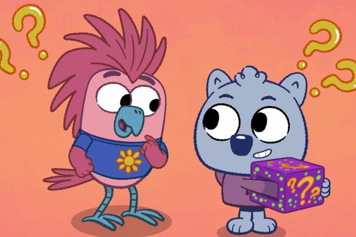 What is Louisa hiding in the “Mystery Box”? The Wombats use their senses to find out!