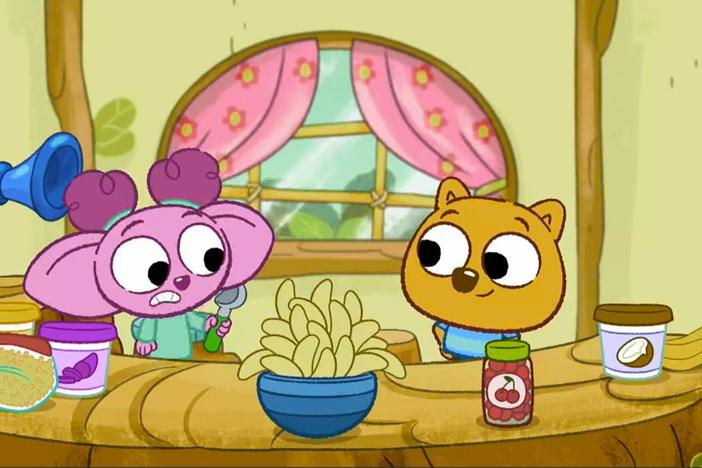 The Wombats go on a treasure hunt. / Can Kaya learn to tell, not show, her cooking class?