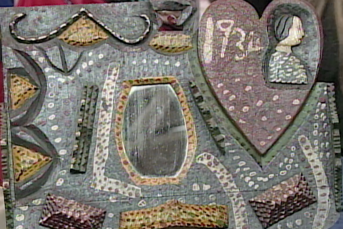 Appraisal: 1934 Tramp Art Carving, in Naughty or Nice.