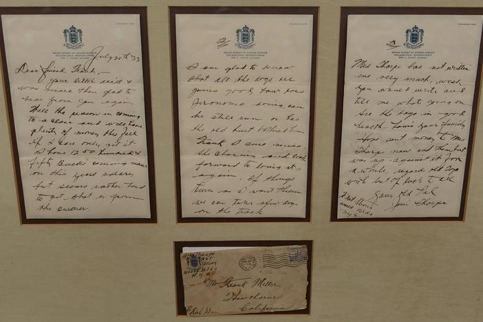 Appraisal: 1933 Jim Thorpe Handwritten Letter, from Palm Springs Hour 2.