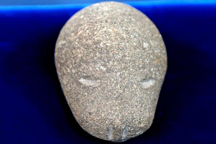 Appraisal: Aleut Stone Oil Lamp, from Anaheim Hour 3.