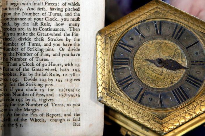 Appraisal: German Gilt Table Clock with Book, ca. 1700, from Atlanta Hour 3.