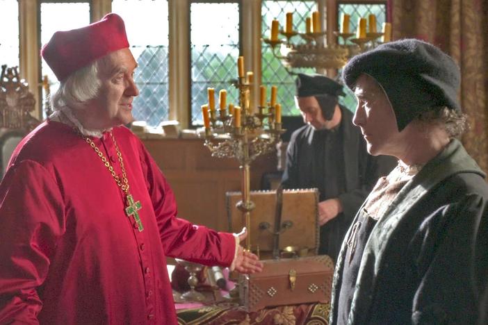 See a never-before-seen bonus scene from Wolf Hall, Episode 1.