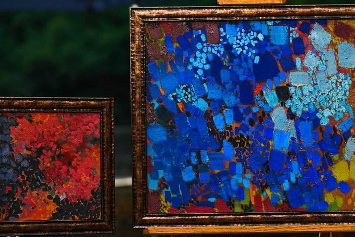 Appraisal: 1959 & 1961 Lynne Drexler Oil Paintings