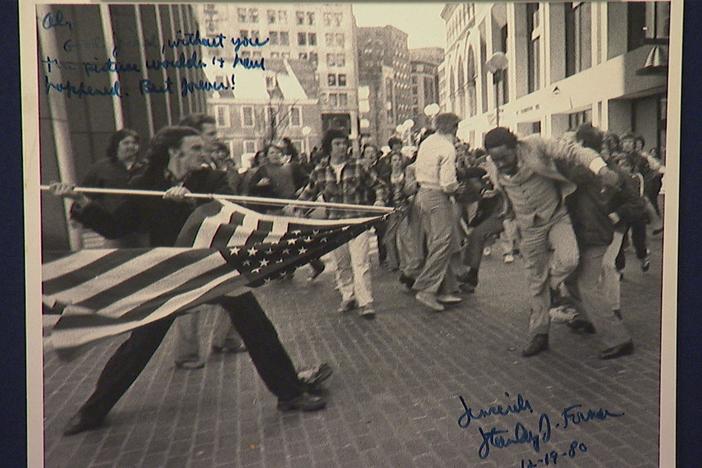 Appraisal: 1976 S. Forman-signed "Soiling of Old Glory" Photo
