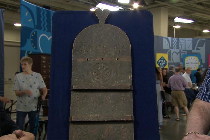 Appraisal: 18th C. Carved American Spoon Rack, from Salt Lake City Hour 3.