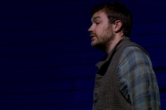 Stephen Costello performs the role of Ishmael in "Moby-Dick." 