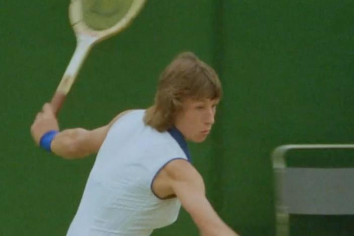The fiery Martina Navratilova disrupts the tranquil world of tennis.