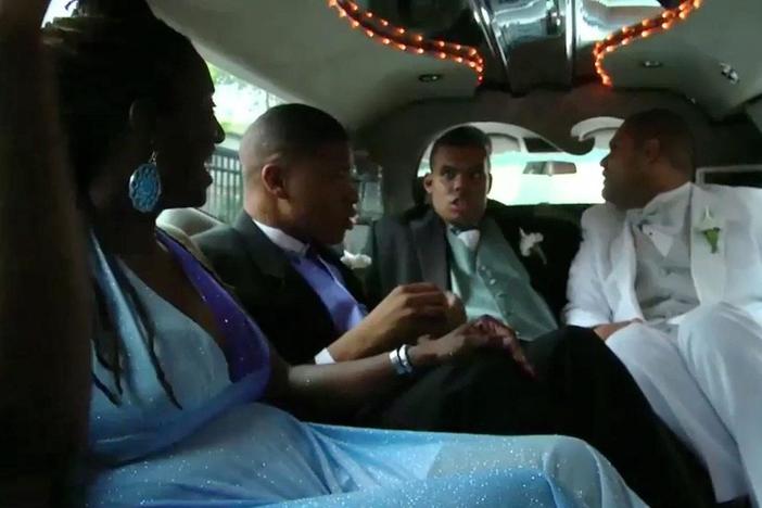 The graduating students at JFK celebrate their send off with prom.