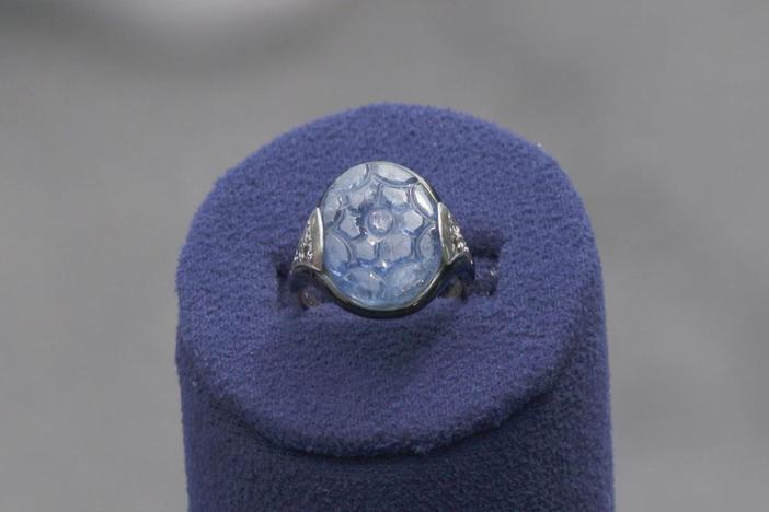 Appraisal: Cartier Carved Sapphire Ring, ca. 1925
