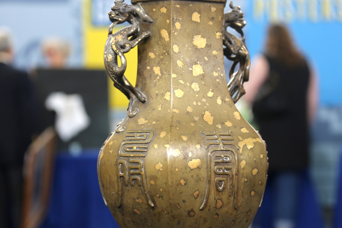 Appraisal: Chinese Gold-Splashed Bronze Wine Vessel ca. 1795 in New Orleans, Louisiana.