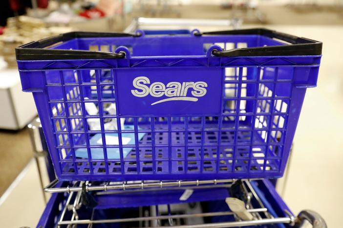The once formidable retail giant Sears files for bankruptcy protection.