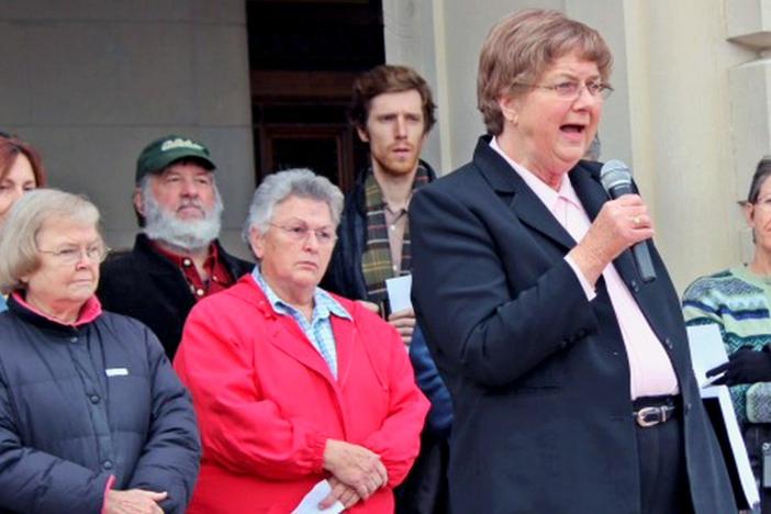 These Catholic sisters oppose construction of an underground gas pipeline on their land.