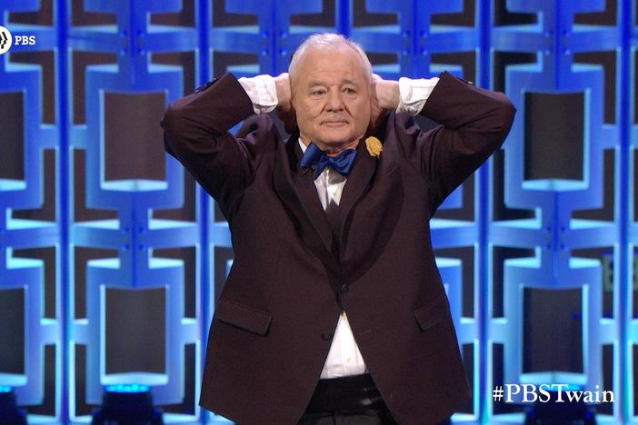 Watch comedy legend Bill Murray accept the Mark Twain Prize.