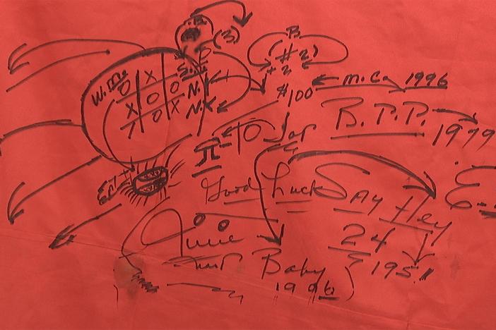 Appraisal: 1996 Willie Mays-signed Tablecloth, from Salt Lake City Hour 1.