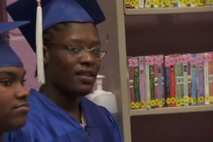 Caprysha earns her high school diploma, and Ameena speaks at her graduation ceremony.