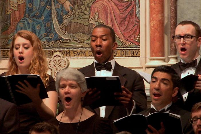 Members of the Choral Society at Grace Church in New York say singing feeds the soul.