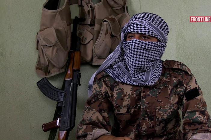 A young rebel fighter describes the training he received from Americans.  