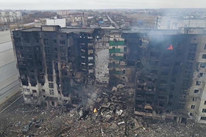 Russian forces bombard targets across Ukraine as official warns 'worst is yet to come'