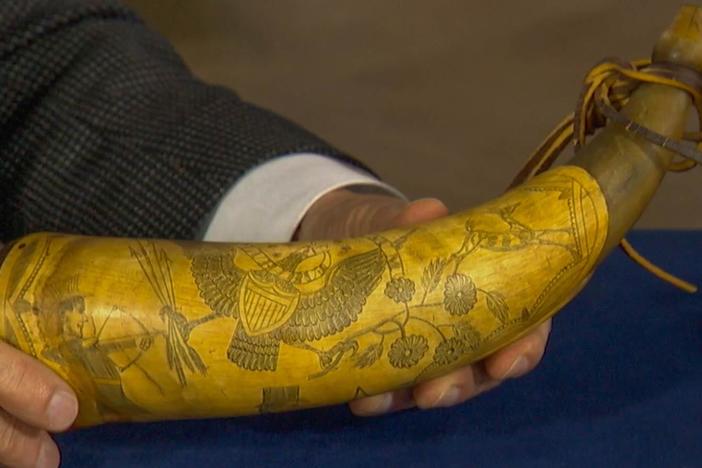 Appraisal: Tansel Family Powder Horn, ca. 1840