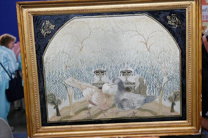 Appraisal: Mary Balch School Mourning Picture, ca. 1805