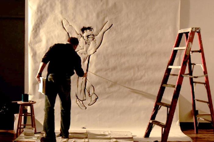 Watch Steve Brodner create a sketch of Cab to "Everbody Eats When They Come To My House"