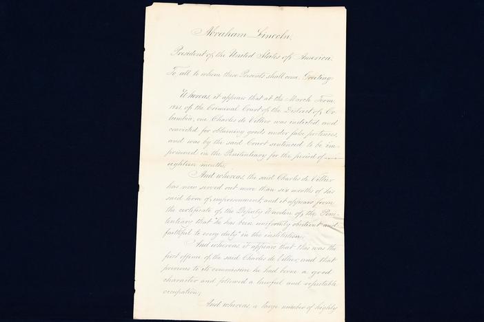 Appraisal: 1861 Abraham Lincoln Presidential Pardon, from Tucson Hr 3.
