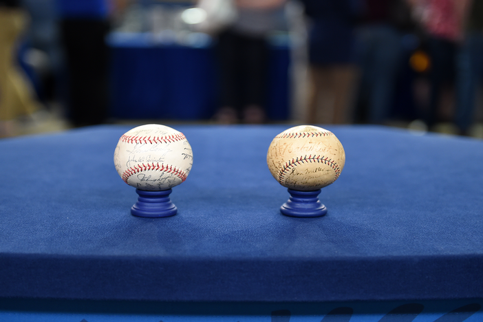 Appraisal: 1927 Yankees Team-signed Baseball & Stamped Ball, from Junk in the Trunk 7.