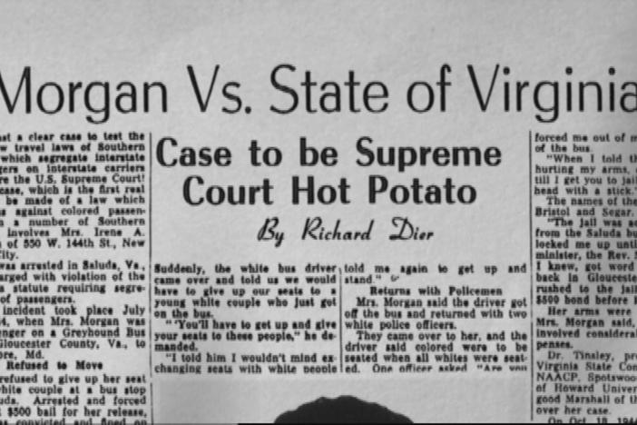 Irene Morgan fought her 1944 arrest for sitting in the front of an interstate bus.