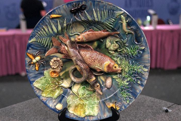 Appraisal: French Palissy Ware Charger, ca. 1880, from Vintage New York.