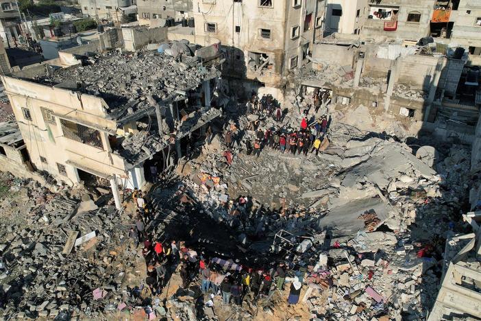 Area in Gaza where Israel told displaced Palestinians to seek shelter becomes battle zone